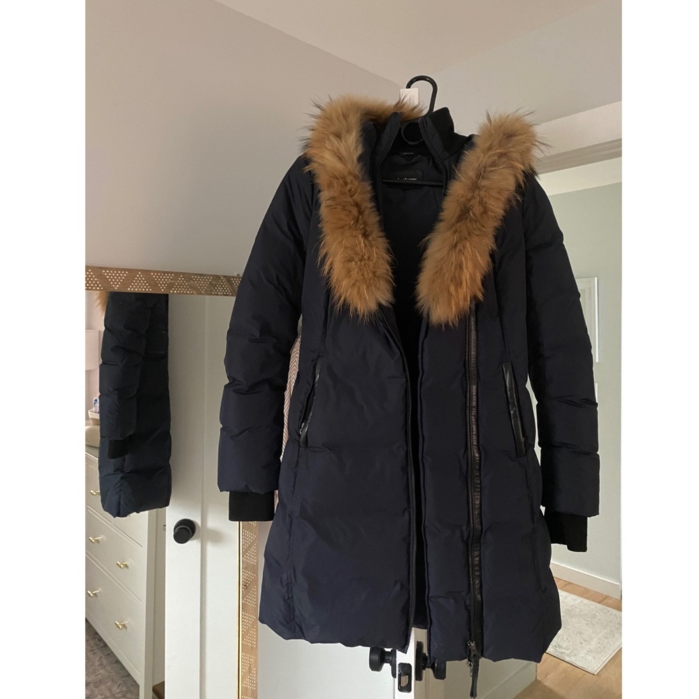 Mackage fur and leather trim puffer coat